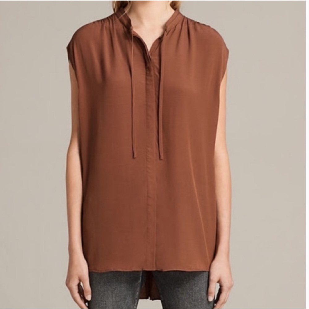 NWT AllSaints Raya Button Down Shirt Sz XS